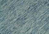 Custom Made Blue and Ivory Shaded Solid Wool Hand Woven Layering Area Rug