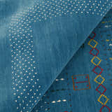 Blue And White Gabbeh Design Hand Loomed Wool Area Rug