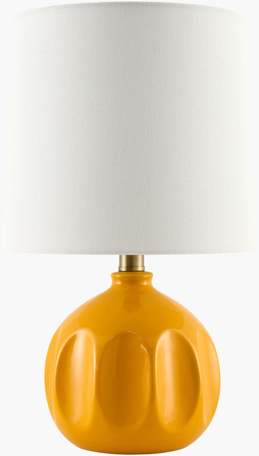Soft Orange Modern Table Lamp with global details for bedside or console tables