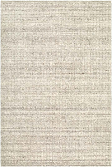 Close-up of the Fazou Light Gray rug. Hand woven wool rug in ash, light gray, and stone. Farmhouse style. Design-Rectangle-576