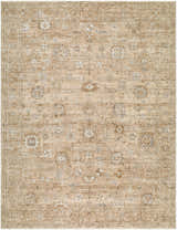 Penny Machine Woven Becki Owens x LIVABLISS BOPE-2300 Area Rug with traditional ivory, gray, and tan floral pattern. Design-Rectangle-679