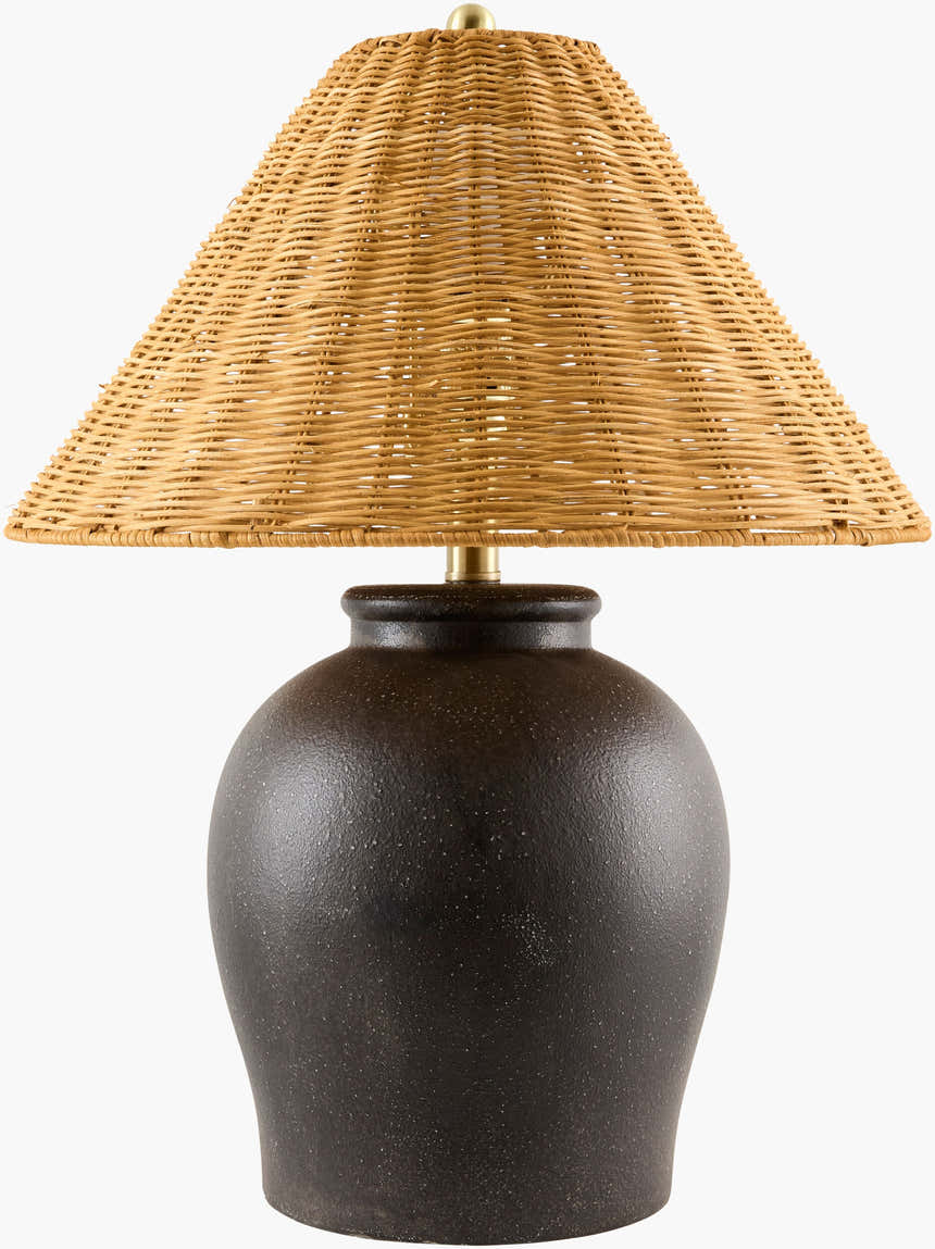 Rich Orange Traditional Table Lamp with global details for bedside or console tables