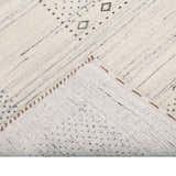 Center Pattern Natural Hand Loomed Wool Area Rug
