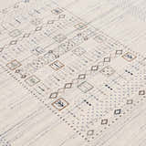 Center Pattern Natural Hand Loomed Wool Area Rug