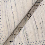 Center Pattern Natural Hand Loomed Wool Area Rug