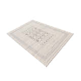 Center Pattern Natural Hand Loomed Wool Area Rug