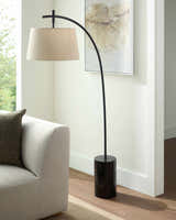 Pouldergat Black Floor Lamp