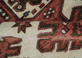 Coral Rust and Ivory Hand Knotted Traditional Heriz Serapi Multi Size Wool area Rug