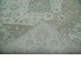 Custom Made Antique Style Neutral Ivory and Camel Custom Made wool Area Rug