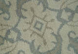 Custom Made Beige and Charcoal Traditional Heriz Medallion Hand Knotted wool Area Rug