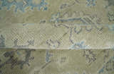 Custom Made Beige and Ivory Hand knotted Traditional Oushak wool Area Rug