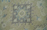 Custom Made Beige and Ivory Hand knotted Traditional Oushak wool Area Rug