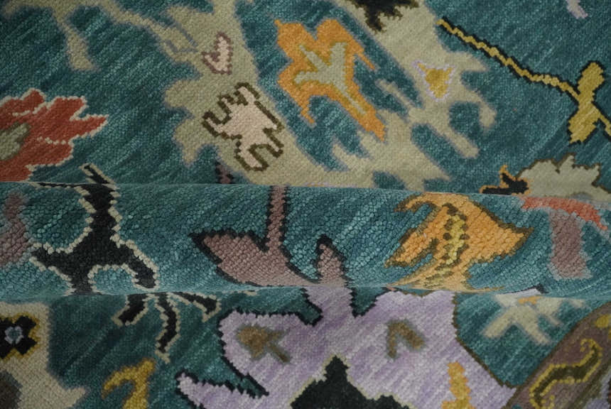 Custom Made Blue and Brown Colorful Multi Size Oushak wool Area Rug