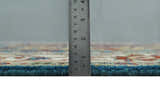 Custom Made Blue and Ivory Medallion Hand knotted Traditional wool Area Rug