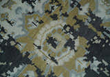 Custom Made Charcoal, Ivory and Beige Transitional Hand knotted wool Area Rug