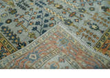 Custom Made Hand Knotted Living Room and Bedroom Rug Rust and Silver Traditional Turkish Style Wool Rug