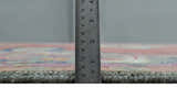 Custom Made Hand Knotted Dark Peach and Silver Traditional Wool Rug