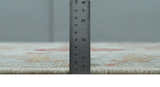 Custom Made Hand Knotted Ivory, Silver and Rust Traditional Wool Area Rug
