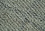Custom Made Hand Tufted Ivory, Olive and Charcoal Modern Abstract Stripes Design Rug