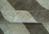 Custom Made Modern Geometrical Silver, Ivory and Charcoal Hand Knotted Wool area Rug