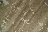 Custom Made Neutral Earthy Brown and Beige Chic Hand Knotted Natural Wool Minimal Area rug