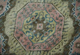 Custom Made Pink, Beige and Olive Hand knotted Medallion Mamluk Multi Size wool Area Rug