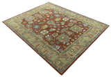 Custom Made Rust And Beige Traditional Oushak Design Hand Tufted 8x10 Wool Rug
