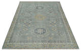 Custom Made Silver, Beige and Charcoal Traditional Hand knotted Mamluk design wool Area Rug