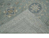 Custom Made Silver, Beige and Charcoal Traditional Hand knotted Mamluk design wool Area Rug