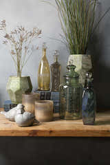 Stewartville Green Etched Glass Jar - Clearance