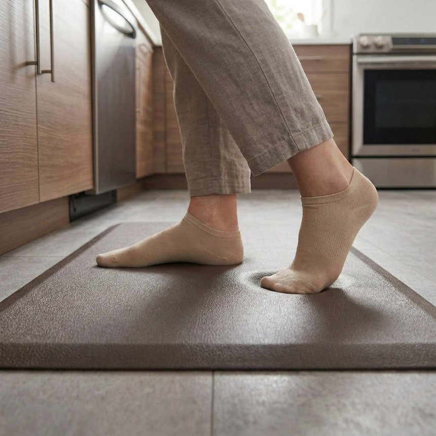 Anti-Fatigue Kitchen Mat, Brown - Clearance