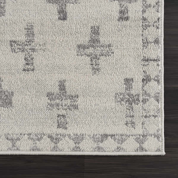 Sample Tigris Swiss Cross Ivory&Gray Area Rug - Clearance