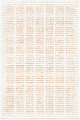Close-up of the Odeon Elle Decor x LIVABLISS EDOD-2300 area rug. Beige and ivory rug with a textured, grid-like pattern. Design-Rectangle-221