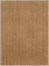 Close-up of the tan Konani Washable Area Rug. Hand woven wool rug with a subtle vertical stripe texture. Design-Rectangle