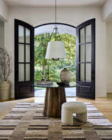 Light Gray Traditional Chandelier with linen details for dining or living rooms