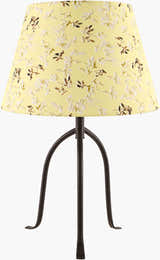 Warm Tan Traditional Table Lamp with linen details for bedside or console tables