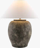 Venturada Silver & White Table Lamp
