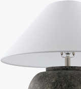 Venturada Silver & White Table Lamp