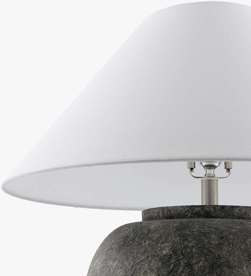 Venturada Silver & White Table Lamp