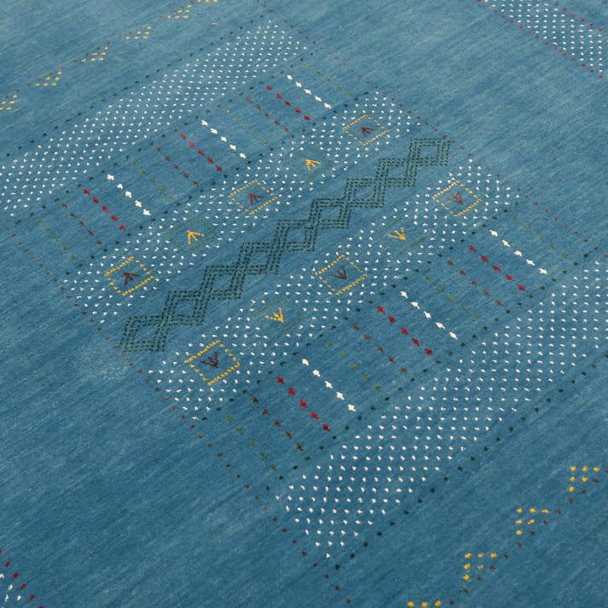 Gabbeh Design Hand Loomed Wool Area Rug