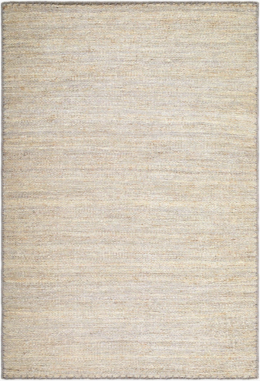 Close-up of the Beverly Handmade Galey Alix x LIVABLISS GABV-2301 Area Rug. Beige, cream, and tan jute with hand-woven texture. Design-Rectangle-576