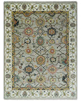 Hand Knotted Beige, Mustard and Ivory Traditional Oriental Oushak Custom Made Wool area Rug