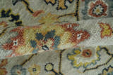 Hand Knotted Beige, Mustard and Ivory Traditional Oriental Oushak Custom Made Wool area Rug