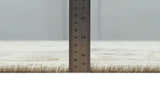 Custom Made Hand Knotted Ivory and Charcoal Traditional Tribal Natural Wool Area Rug, Kids, Living Room and Bedroom Rug