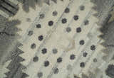 Hand Knotted Ivory and Gray Traditional Tribal Natural Wool Custom Made wool Area Rug, Kids, Living Room and Bedroom Rug