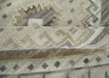 Hand Knotted Ivory, Charcoal and Beige Traditional Medallion Natural Wool Custom Made Area Rug, Kids, Living Room and Bedroom Rug