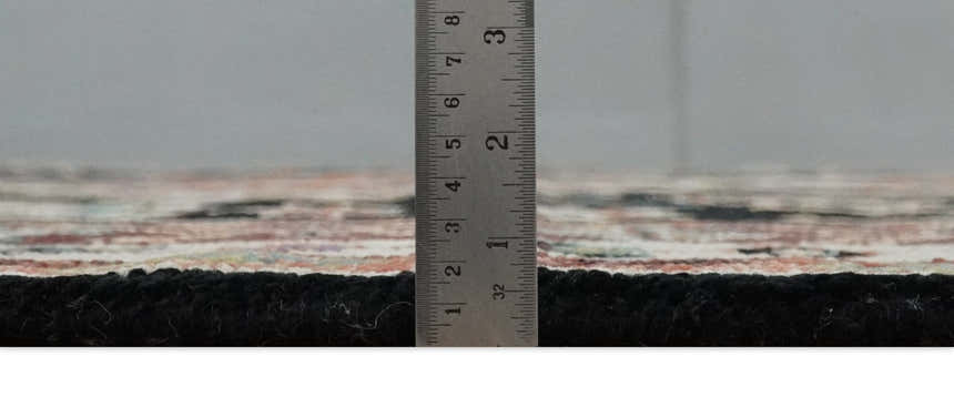 Hand Knotted Rust, Ivory and Black Traditional Heriz Wool Area Rug