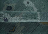 Hand Knotted Traditional Oriental Oushak Antique Style Green Wool Area Rug