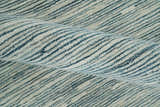 Hand Tufted Woolen Modern White and Blue Custom Made Area Rug
