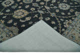 Hand Tufted Black and Silver Modern Turkish Oushak Multi size wool Area Rug, Kids, Living Room and Bedroom Rug
